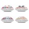 Stupell Industries Classic Patriotic Quilt Patterns 4 Piece Decorative Printed Throw Pillow Set, design by Susan Arnot, 18 x 7 x 18